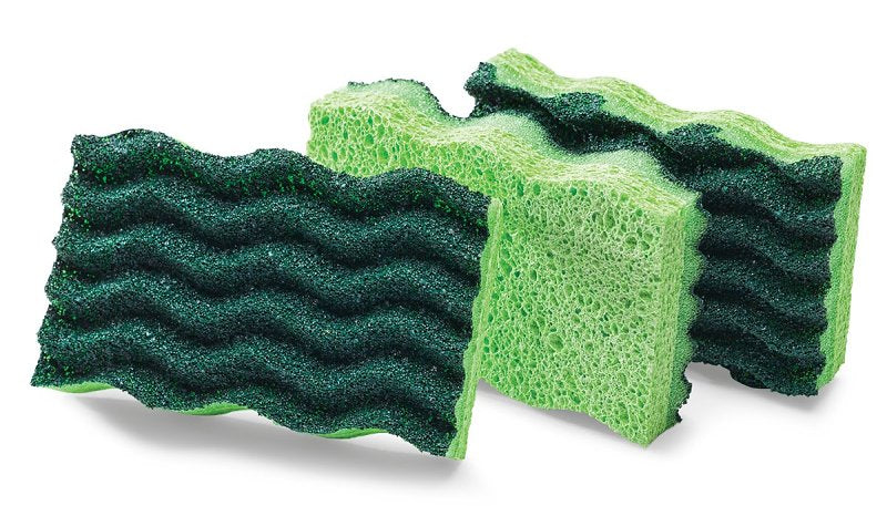THE LIBMAN COMPANY Libman 1077 Sponge, 4-1/2 in L, 3 in W, 1 in Thick, Green CLEANING & JANITORIAL SUPPLIES THE LIBMAN COMPANY