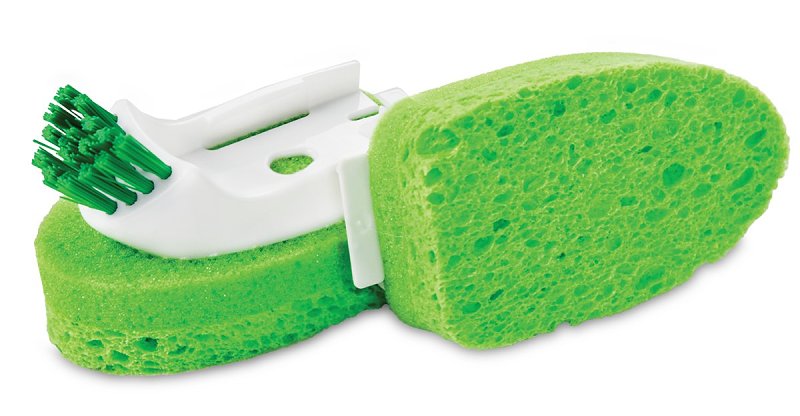 THE LIBMAN COMPANY Libman 1133 Glass/Dish Wand Scrub Brush Refill, 1/2 in L Trim, PET Bristle, Green/White CLEANING & JANITORIAL SUPPLIES THE LIBMAN COMPANY