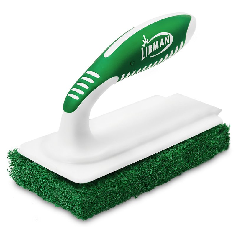 THE LIBMAN COMPANY Libman 1161 Tile and Tub Scrub, Recycled Plastic Abrasive, 6 in L, 3 in W, Green/White CLEANING & JANITORIAL SUPPLIES THE LIBMAN COMPANY