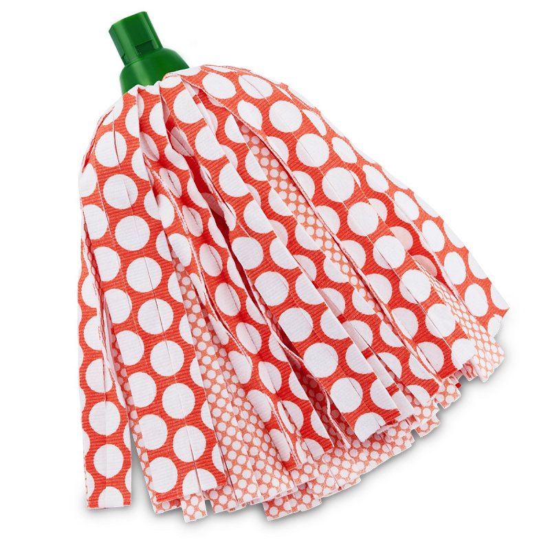 THE LIBMAN COMPANY Libman Wonder Series 1229 String Mop Refill, Snap-On, Microfiber, Orange/White