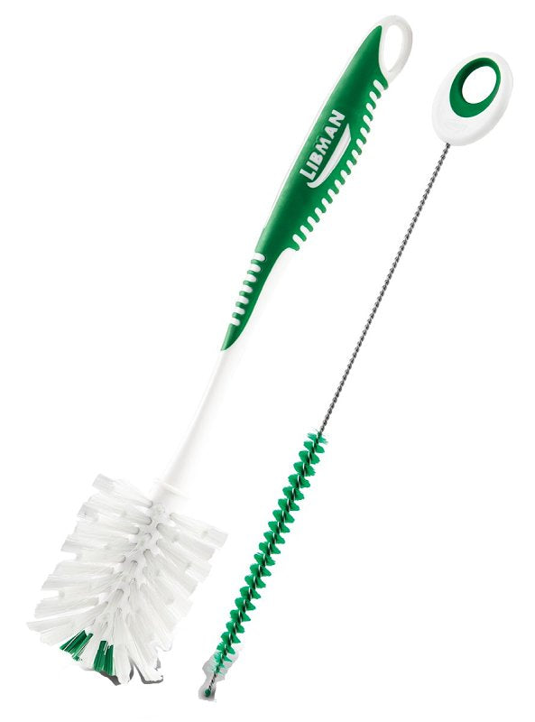 THE LIBMAN COMPANY Libman 1371 Bottle and Straw Cleaning Kit, 12 in OAL, Wire Trim, Comfort Grip, Ergonomic Handle, Plastic/Rubber Handle CLEANING & JANITORIAL SUPPLIES THE LIBMAN COMPANY
