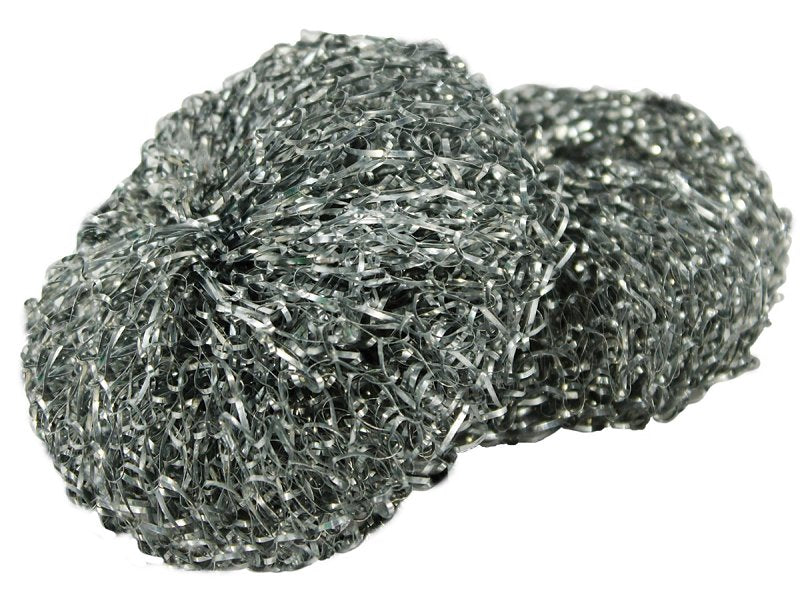 THE LIBMAN COMPANY Libman 63 Scrubber, Stainless Steel Abrasive, 6-1/2 in L, 3.88 in W, Silver