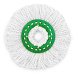 THE LIBMAN COMPANY Libman Tornado 1284 Spin Mop Refill, Snap-On, Microfiber, Green/White