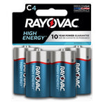RAYOVAC Rayovac 814-4TK Battery, 1.5 V Battery, C Battery, Alkaline ELECTRICAL RAYOVAC