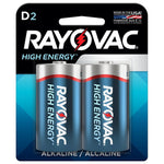 RAYOVAC Rayovac HIGH ENERGY 813-2K Household Battery, D Battery, Alkaline ELECTRICAL RAYOVAC