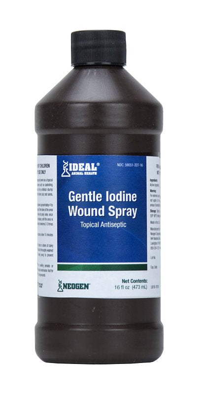 NEOGEN Neogen 79214 Gentle Iodine Wound, Liquid, Dark Brown, Pungent, Slightly Metallic, Sulfur, 16 oz HARDWARE & FARM SUPPLIES NEOGEN