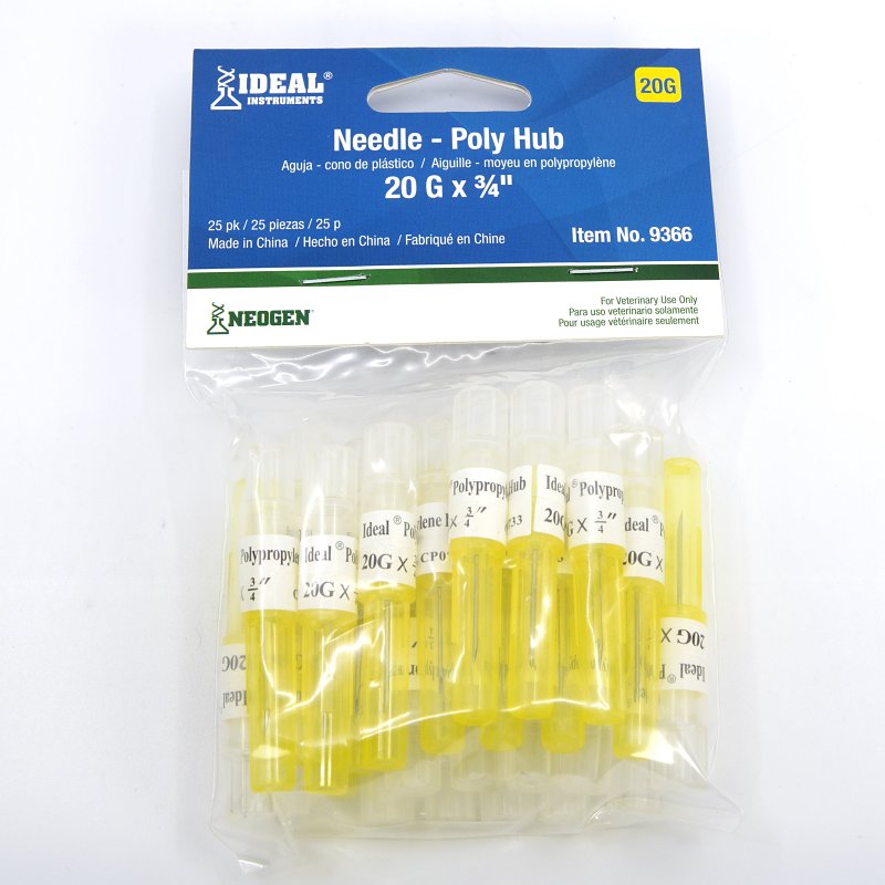 NEOGEN Neogen 9366 Needle, 20 ga, 3/4 in L, 25/PK HARDWARE & FARM SUPPLIES NEOGEN