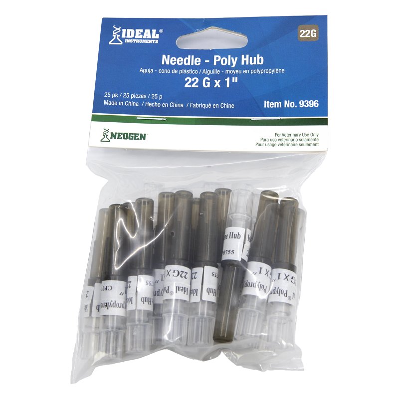 NEOGEN Neogen 9396 Hub Needle, 22 ga, 1 in L HARDWARE & FARM SUPPLIES NEOGEN