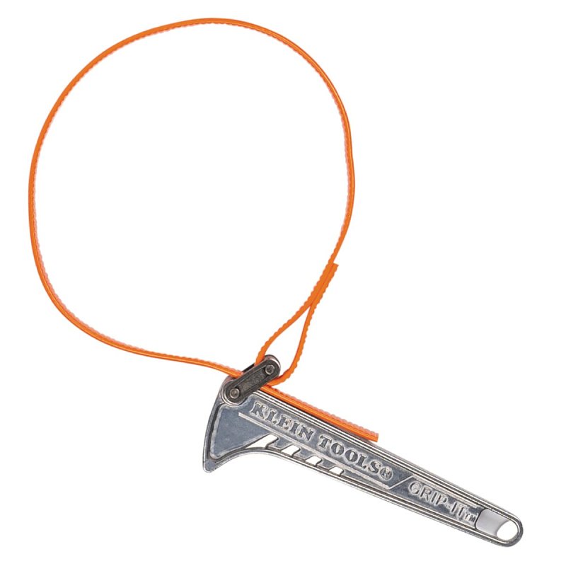 KLEIN Grip-It S6HB Strap Wrench, 1-1/2 to 4 in Pipe, 6 in L Handle, 0.63 in W Strap, 21-1/4 in L Strap, Aluminum Handle TOOLS KLEIN