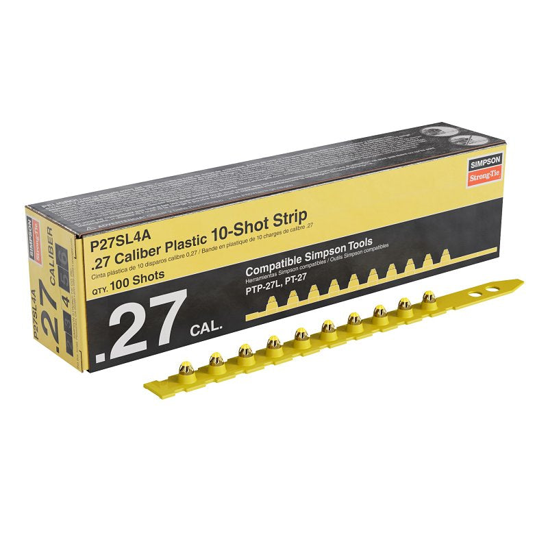 SIMPSON STRONG-TIE Simpson Strong-Tie P27SL P27SL4A Series Strip Load, For: PTP-27L Fastening Tool, 0.27 Caliber, Power Level: 4, 100/PK