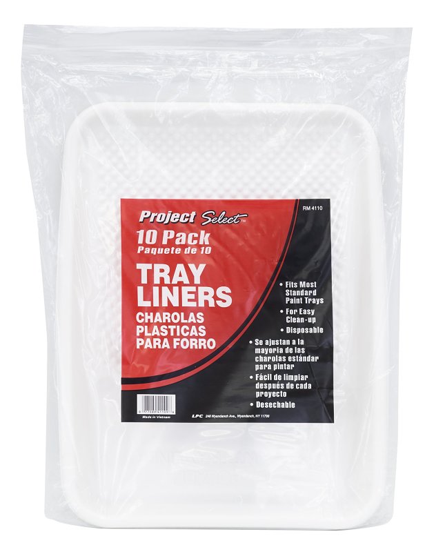 LINZER PRODUCTS Linzer RM4110 Paint Tray Liner, 1 qt Capacity, Plastic, White PAINT LINZER PRODUCTS