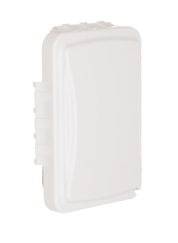HUBBELL TayMac MM110W Weatherproof Flip Cover, 1.55 in L, 5.61 in W, 1-Gang, Polycarbonate, White ELECTRICAL HUBBELL