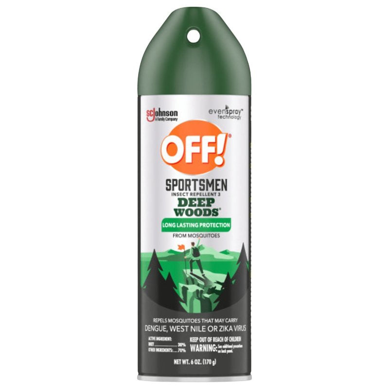 OFF OFF! Deep Woods 61851 Sportsmen Insect Repellent II, 6 oz Aerosol Can, Clear LAWN & GARDEN OFF
