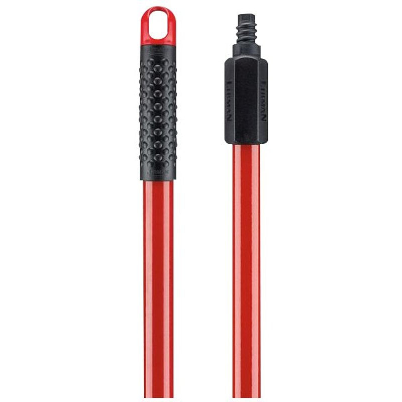 THE LIBMAN COMPANY Libman 601 Extra Long Handle, 1 in Dia, 60 in L, Threaded, Steel, Black/Red