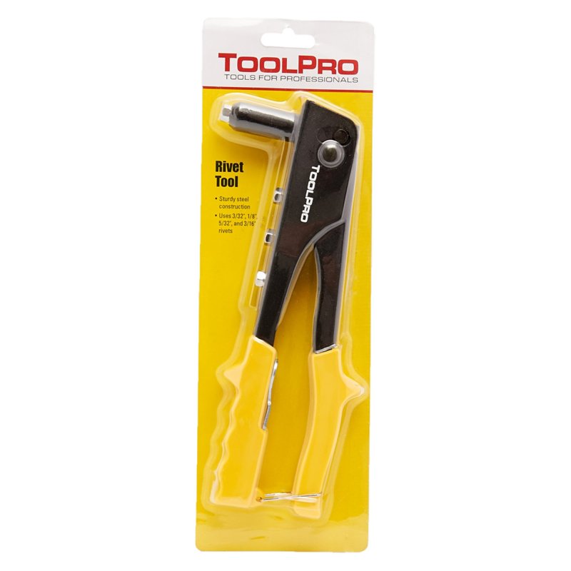 TOOLPRO Toolpro TP05100 Hand Rivet Tool, 3/32, 1/8, 5/32, 3/16 in Rivet, Pull Rivet, Cushioned, Non-Slip Handle, 13 in L TOOLS TOOLPRO