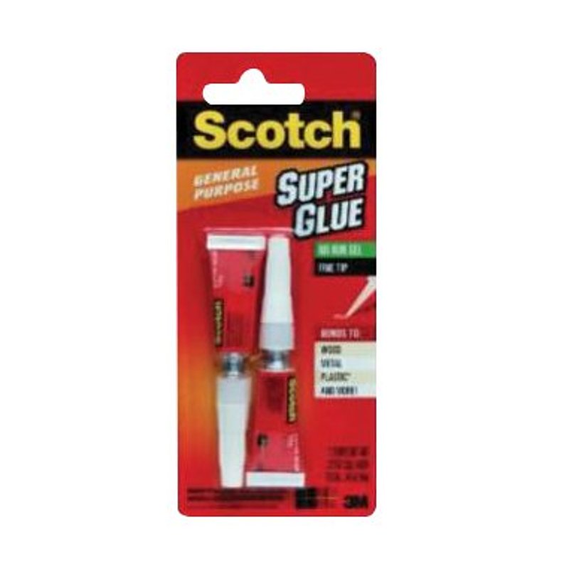 SCOTCH Scotch AD112T Super Glue, Gel, Sharp Irritating, Straw/Transparent White, 0.07 oz, Tube
