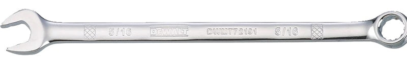 DEWALT DEWALT DWMT72191OSP Combination Wrench, SAE, 5/16 in Head, 4-3/8 in L, 12-Point, Steel, Chrome-Plated TOOLS DEWALT