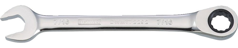 DEWALT DEWALT DWMT72292OSP Combination Wrench, SAE, 7/16 in Head, 5-25/32 in L, 12-Point, Steel, Chrome-Plated TOOLS DEWALT