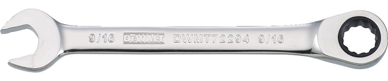 DEWALT DEWALT DWMT72294OSP Combination Wrench, SAE, 9/16 in Head, 7-5/32 in L, 12-Point, Steel, Chrome-Plated TOOLS DEWALT