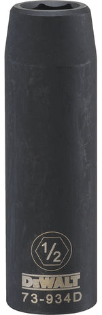 DEWALT DEWALT DWMT73934OSP Impact Socket, 1/2 in Socket, 19/32 in D Socket, 1/2 in Drive, 6-Point, CR-440 Steel, Black Oxide TOOLS DEWALT