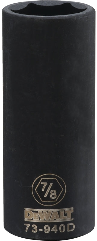 DEWALT DEWALT DWMT73940OSP Impact Socket, 7/8 in Socket, 1/2 in Drive, 6-Point, CR-440 Steel, Black Oxide TOOLS DEWALT