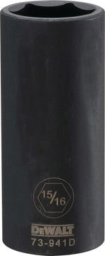 DEWALT DEWALT DWMT73941OSP Impact Socket, 15/16 in Socket, 1/2 in Drive, 6-Point, CR-440 Steel, Black Oxide TOOLS DEWALT