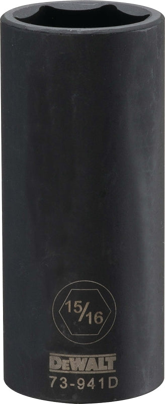 DEWALT DEWALT DWMT73941OSP Impact Socket, 15/16 in Socket, 1/2 in Drive, 6-Point, CR-440 Steel, Black Oxide TOOLS DEWALT