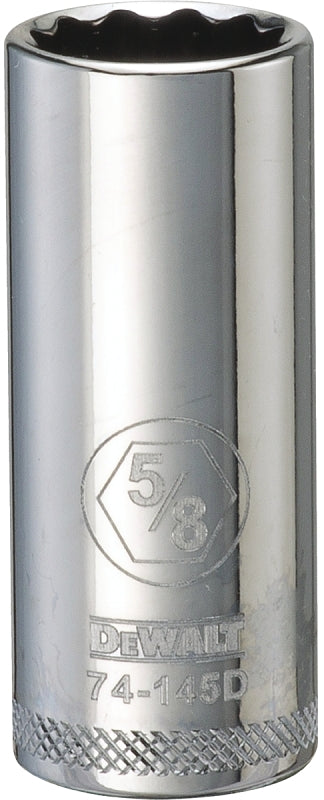 DEWALT DEWALT DWMT74145OSP Drive Hand Socket, 5/8 in Socket, 3/8 in Drive, 12-Point, Steel, Polished Chrome Vanadium TOOLS DEWALT