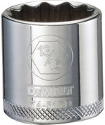 DEWALT DEWALT DWMT74517OSP Drive Hand Socket, 13/16 in Socket, 3/8 in Drive, 12-Point, Steel, Polished Chrome Vanadium TOOLS DEWALT