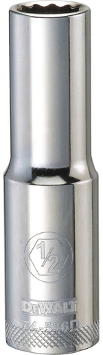 DEWALT DEWALT DWMT74536OSP Drive Socket, 1/2 in Socket, Deep Socket, 3-1/8 in OAL, 1/2 in Drive, 12-Point, Vanadium Steel TOOLS DEWALT