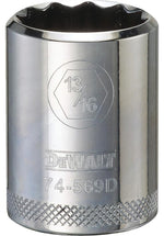 DEWALT DEWALT DWMT74569OSP Drive Hand Socket, 13/16 in Socket, 1/2 in Drive, 12-Point, Steel, Polished Chrome Vanadium TOOLS DEWALT