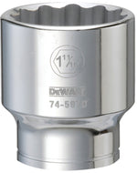 DEWALT DEWALT DWMT74597OSP Drive Hand Socket, 1-11/16 in Socket, 3/4 in Drive, 12-Point, Steel, Polished Chrome Vanadium TOOLS DEWALT