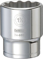 DEWALT DEWALT DWMT74600OSP Drive Hand Socket, 1-3/8 in Socket, 3/4 in Drive, 12-Point, Steel, Polished Chrome Vanadium TOOLS DEWALT