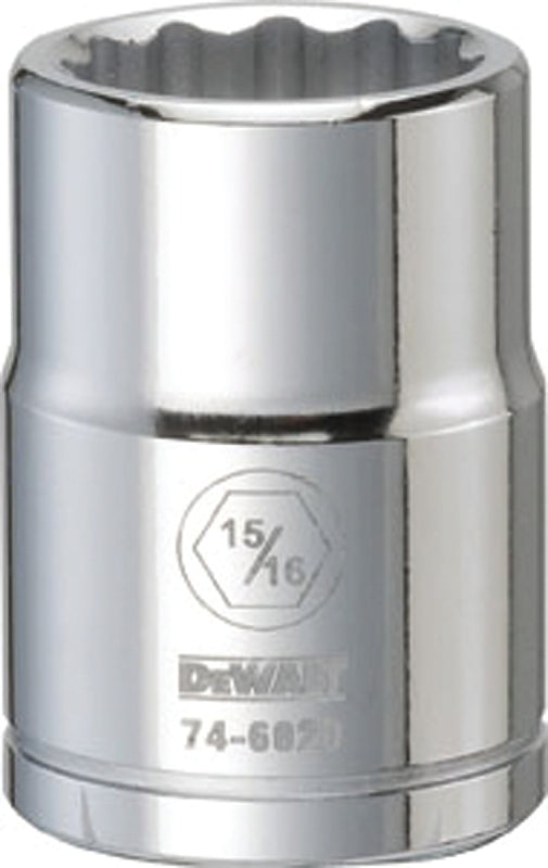 DEWALT DEWALT DWMT74602OSP Drive Hand Socket, 15/16 in Socket, 3/4 in Drive, 12-Point, Steel, Polished Chrome Vanadium TOOLS DEWALT