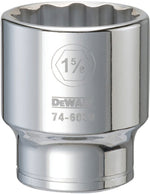 DEWALT DEWALT DWMT74603OSP Drive Hand Socket, 1-5/8 in Socket, 3/4 in Drive, 12-Point, Steel, Polished Chrome Vanadium TOOLS DEWALT