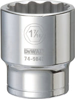 DEWALT DEWALT DWMT74604OSP Drive Hand Socket, 1-7/16 in Socket, 3/4 in Drive, 12-Point, Steel, Polished Chrome Vanadium TOOLS DEWALT