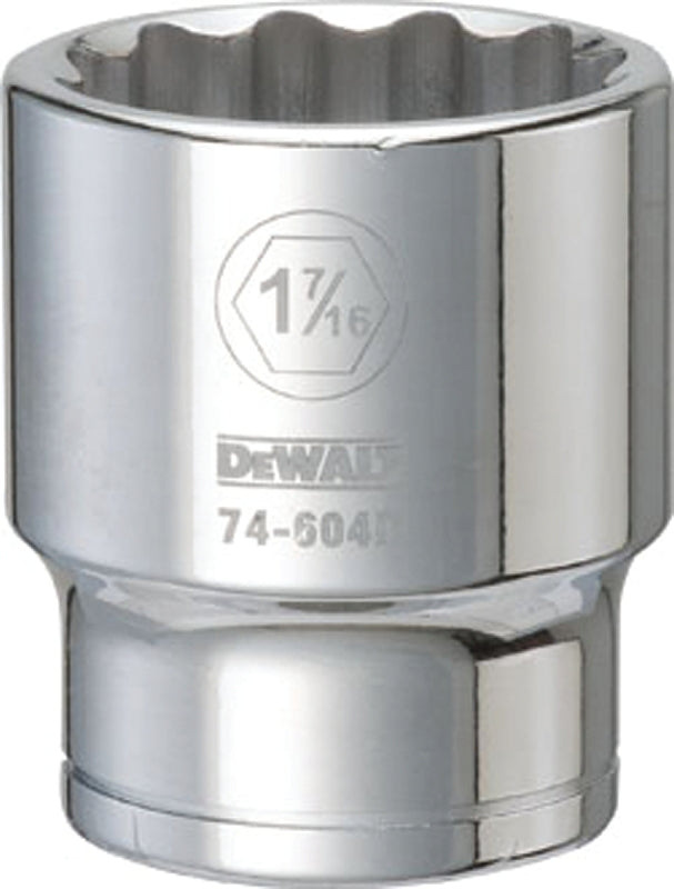 DEWALT DEWALT DWMT74604OSP Drive Hand Socket, 1-7/16 in Socket, 3/4 in Drive, 12-Point, Steel, Polished Chrome Vanadium TOOLS DEWALT