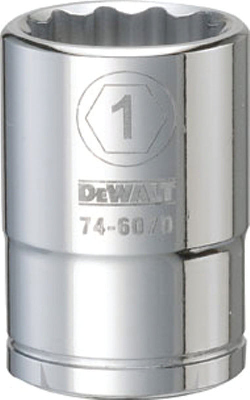 DEWALT DEWALT DWMT74607OSP Drive Hand Socket, 1 in Socket, 3/4 in Drive, 12-Point, Steel, Polished Chrome Vanadium TOOLS DEWALT
