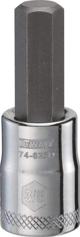 DEWALT DEWALT DWMT74623OSP Fractional Hex Bit Socket, 3/8 in Tip, 3/8 in Drive, Polished Chrome, 1-31/32 in OAL TOOLS DEWALT