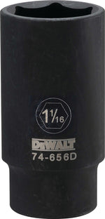 DEWALT DEWALT DWMT74656OSP Impact Socket, 1-1/16 in Socket, 1/2 in Drive, 6-Point, CR-440 Steel, Black Oxide TOOLS DEWALT