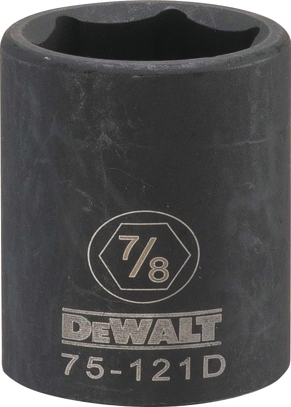 DEWALT DEWALT DWMT75121OSP Impact Socket, 7/8 in Socket, 1/2 in Drive, 6-Point, CR-440 Steel, Black Oxide TOOLS DEWALT