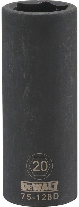 DEWALT DEWALT DWMT75128OSP Deep Impact Socket, 20 mm Socket, 1-1/32 in D Socket, 1/2 in Drive, 6-Point, Steel, Black Oxide TOOLS DEWALT