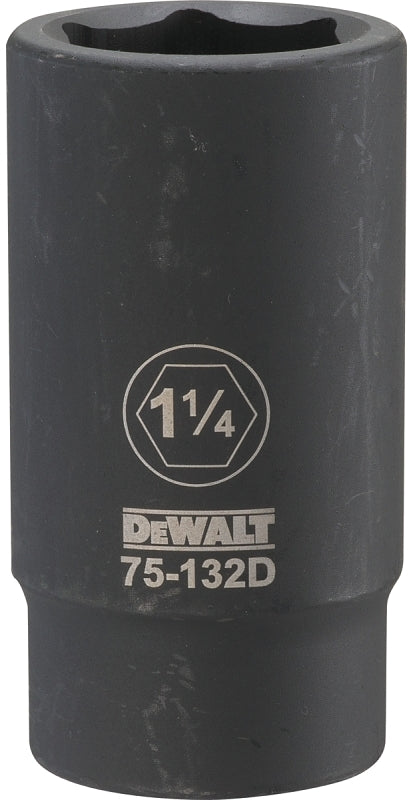 DEWALT DEWALT DWMT75132OSP Impact Socket, 1-1/4 in Socket, 1-13/32 in D Socket, 3/4 in Drive, 6-Point, CR-440 Steel