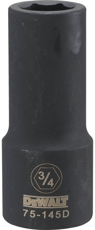 DEWALT DEWALT DWMT75145OSP Impact Socket, 3/4 in Socket, 13/16 in D Socket, 3/4 in Drive, 6-Point, CR-440 Steel, Black Oxide TOOLS DEWALT