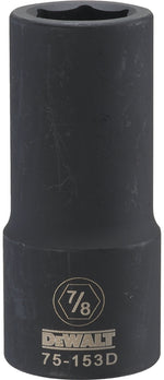 DEWALT DEWALT DWMT75153OSP Impact Socket, 7/8 in Socket, 1-1/32 in D Socket, 3/4 in Drive, 6-Point, CR-440 Steel, Black Oxide TOOLS DEWALT