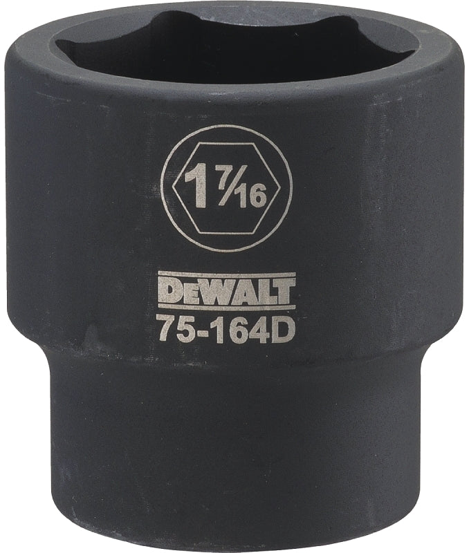 DEWALT DEWALT DWMT75164OSP Impact Socket, 1-7/16 in Socket, 7/8 in D Socket, 3/4 in Drive, 6-Point, CR-440 Steel, Black Oxide TOOLS DEWALT