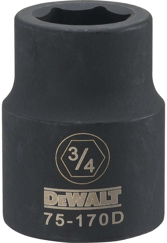 DEWALT DEWALT DWMT75170OSP Impact Socket, 3/4 in Socket, 5/8 in D Socket, 3/4 in Drive, 6-Point, CR-440 Steel, Black Oxide TOOLS DEWALT
