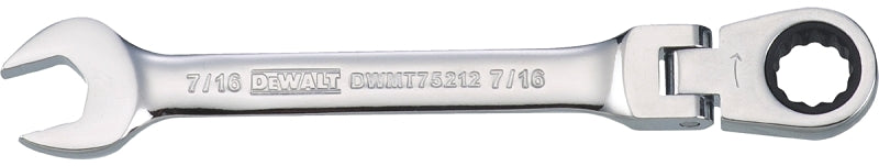 DEWALT DEWALT DWMT75212OSP Combination Wrench, SAE, 7/16 in Head, 5-9/16 in L, 12-Point, Steel, Chrome-Plated TOOLS DEWALT