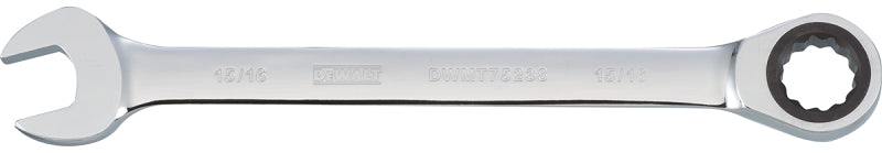 DEWALT DEWALT DWMT75238OSP Combination Wrench, SAE, 15/16 in Head, 12-25/32 in L, 12-Point, Steel, Chrome-Plated TOOLS DEWALT