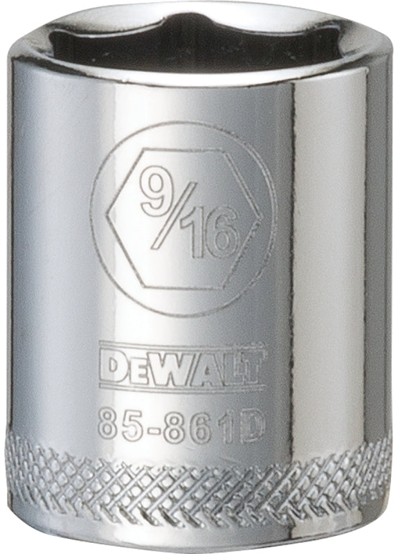 DEWALT DEWALT DWMT85861OSP Drive Hand Socket, 9/16 in Socket, 1/4 in Drive, 6-Point, Steel, Polished Chrome Vanadium TOOLS DEWALT